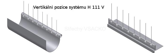 Hrotový systém H111 V vertikální poloha lepení